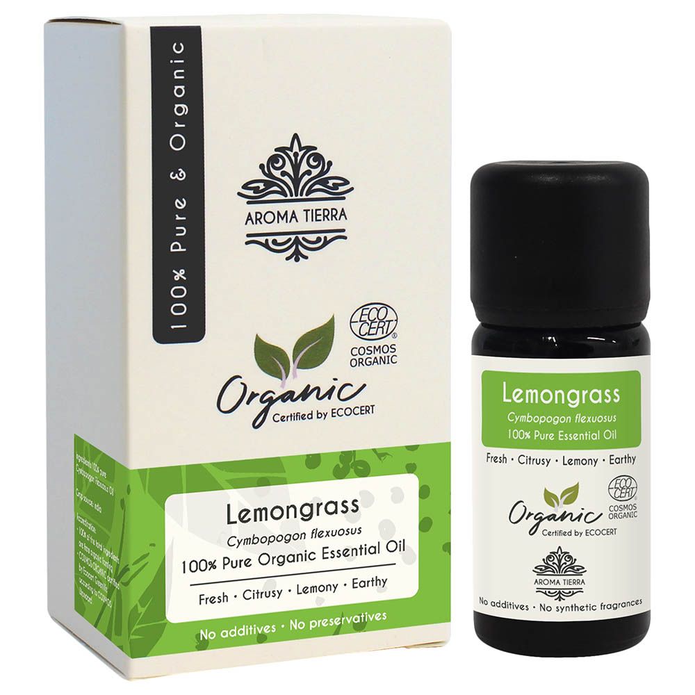 Aroma Tierra - Organic Lemongrass Essential Oil - 10ml