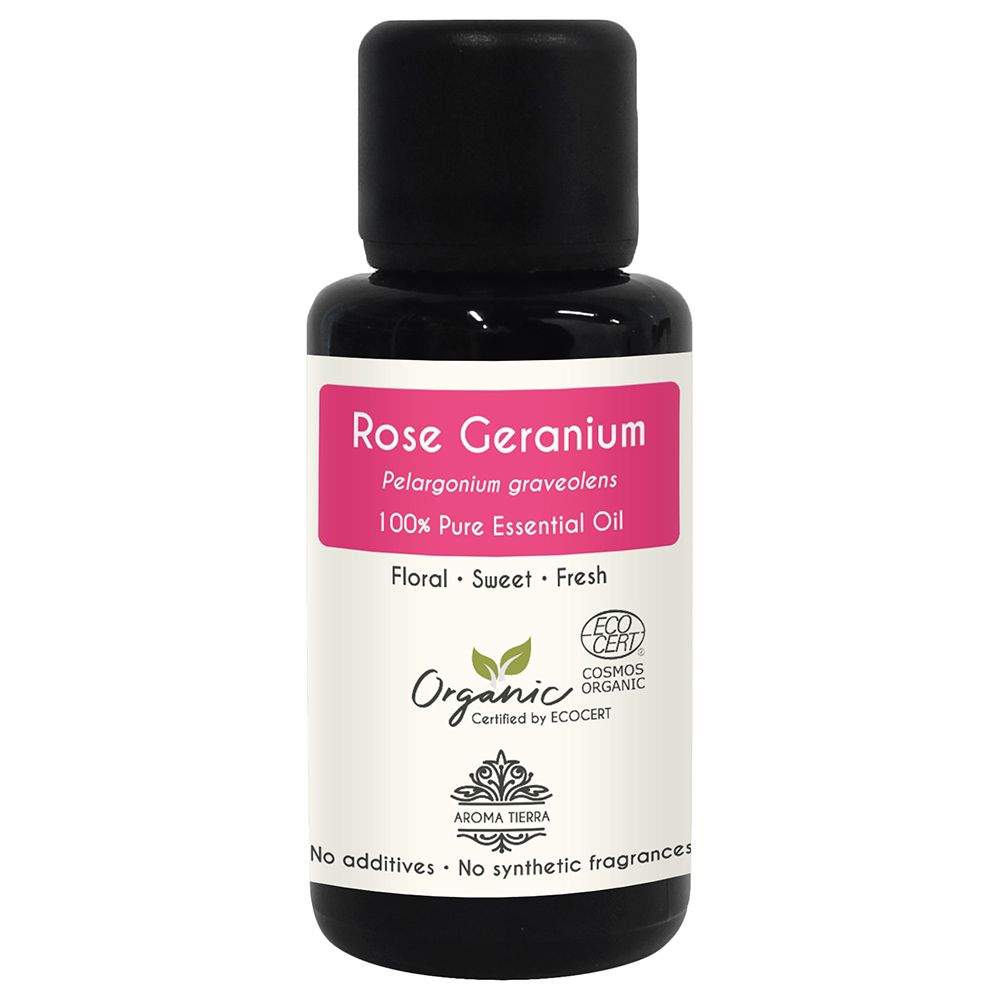 Aroma Tierra - Organic Geranium Essential Oil - 30ml