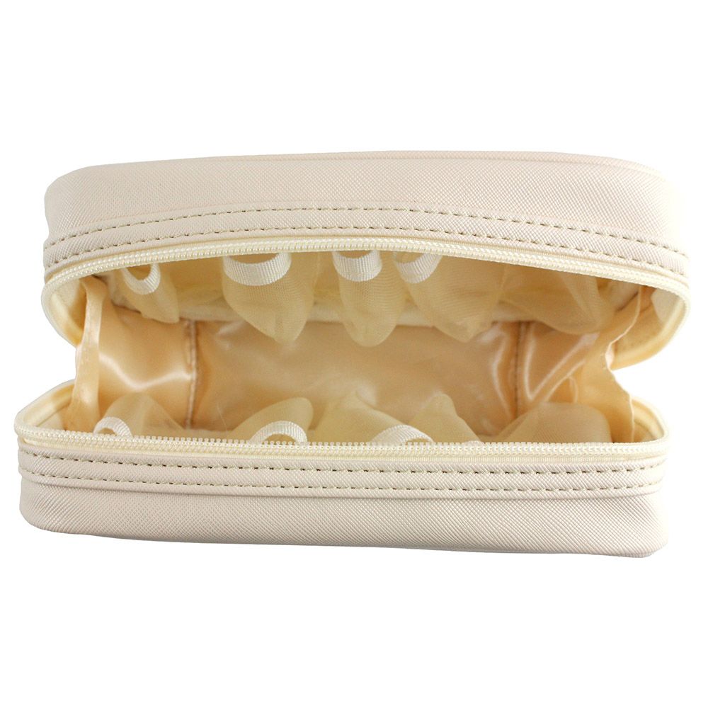 Aroma Tierra - Cosmetic And Essential Oil Bag - Floral White