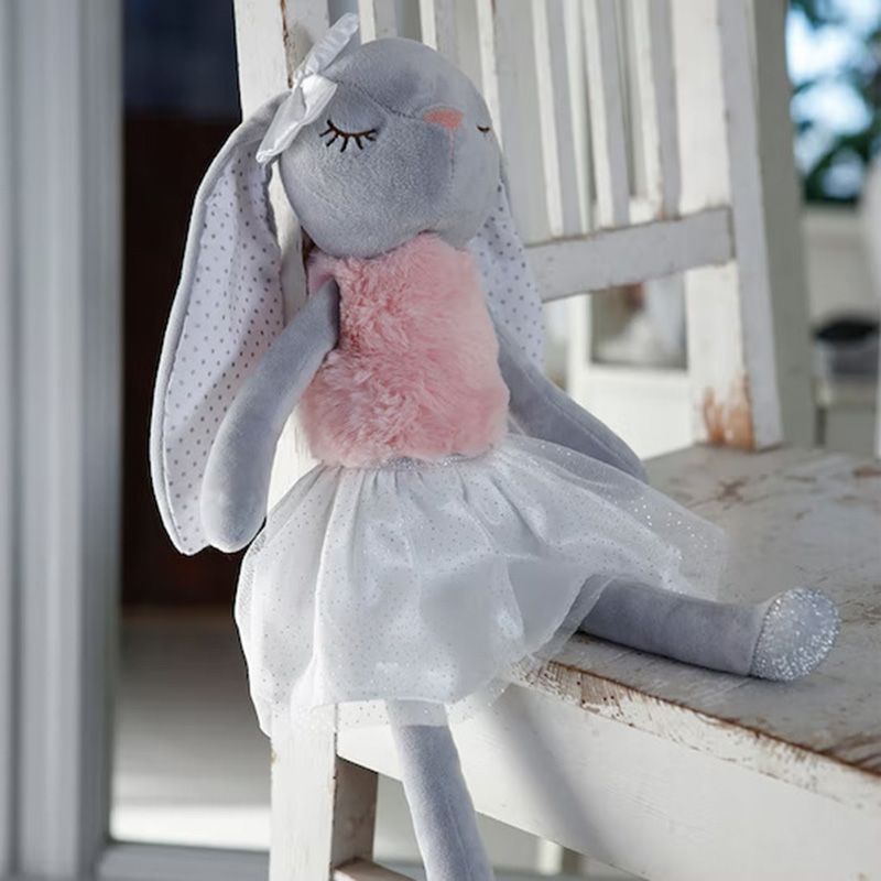 Teddykompaniet - Kelly The Rabbit Balerinas - 40cm - Grey