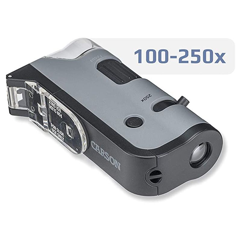 Carson - MicroFlip 100x-250x LED & UV Lighted Pocket Microscope