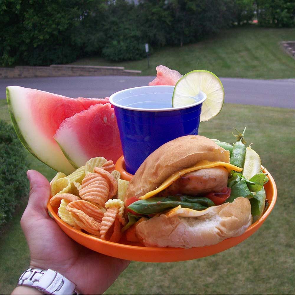 GreatPlate - Food and Beverage Plate - Orange