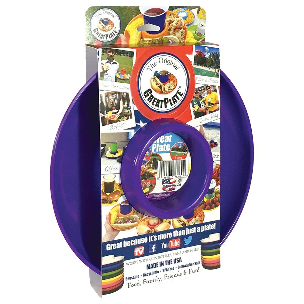 GreatPlate - Food and Beverage Plate - Purple