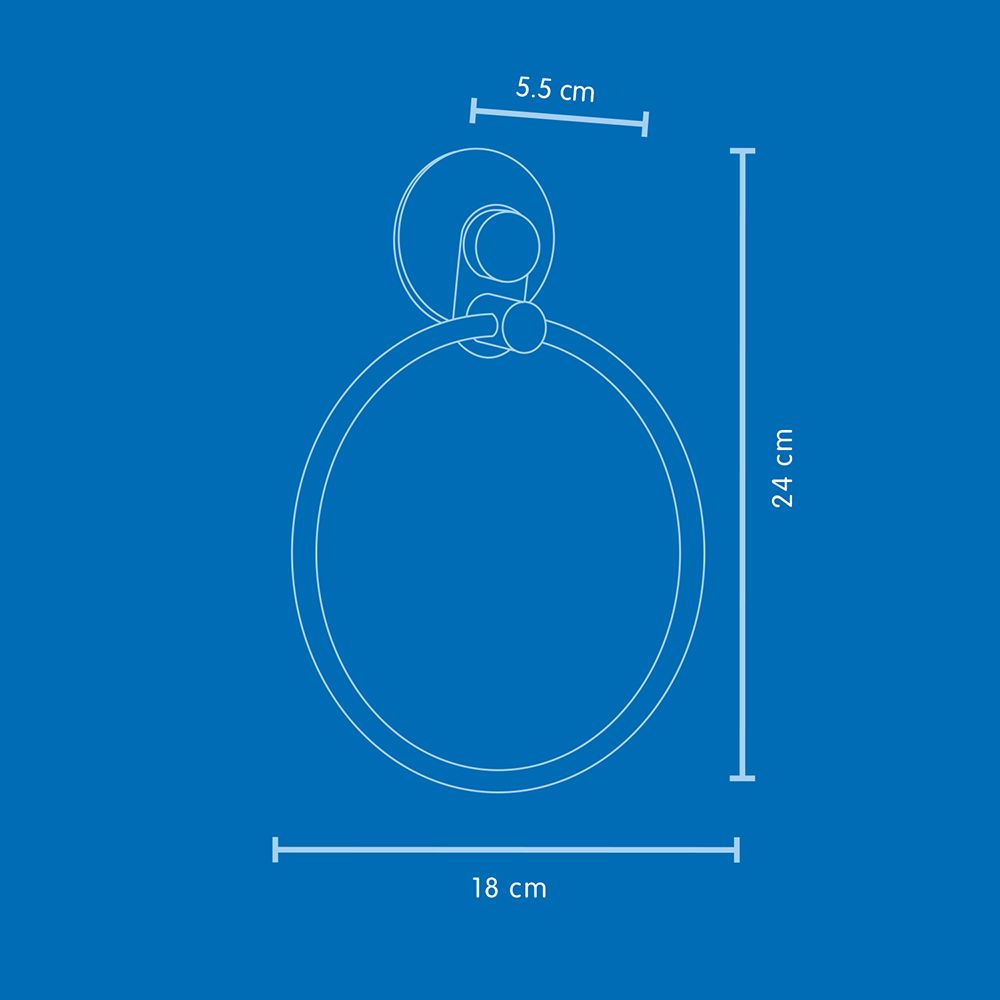 Everloc - Towel Ring Holder, Bathroom Organizering