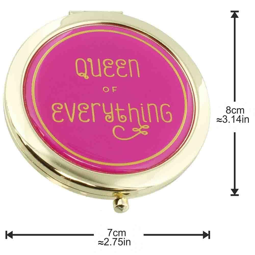 Queen Of Everything Ladies Compact Mirror - Pink