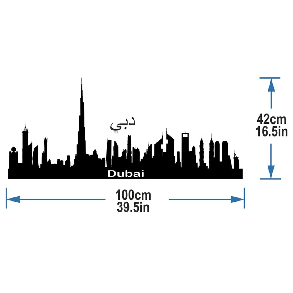 StickieArt - Dubai Skyline Removable Wall Stickers - Medium