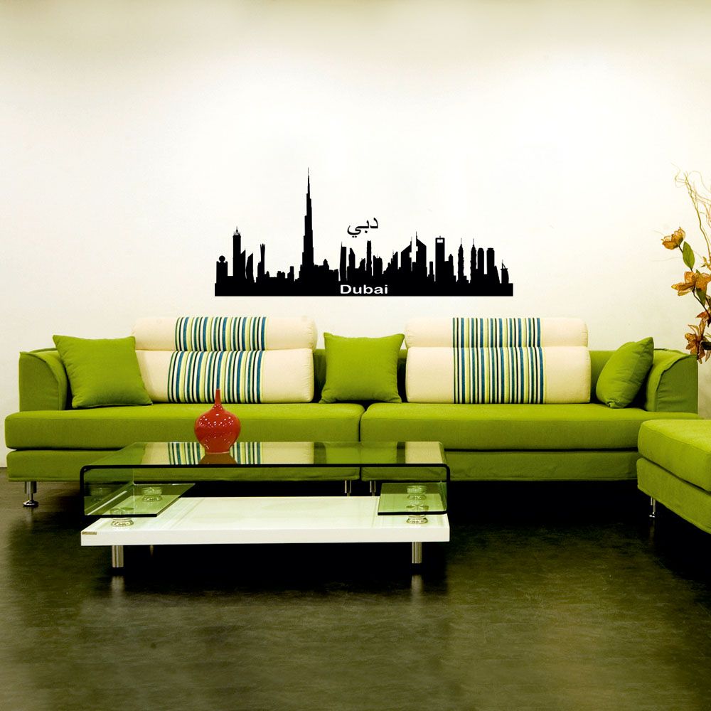 StickieArt - Dubai Skyline Removable Wall Stickers - Medium