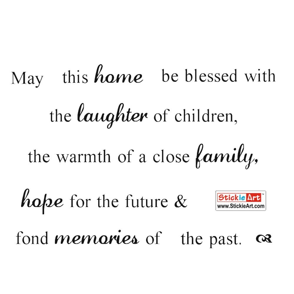 StickieArt - May This Home Be Blessed Removable Stickers-Medium