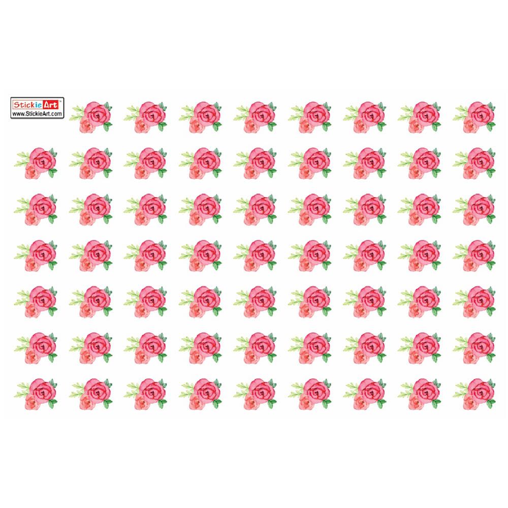 StickieArt - Pattern: Roses Removable Wall Stickers - Large