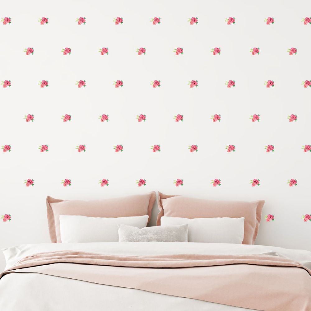 StickieArt - Pattern: Roses Removable Wall Stickers - Large