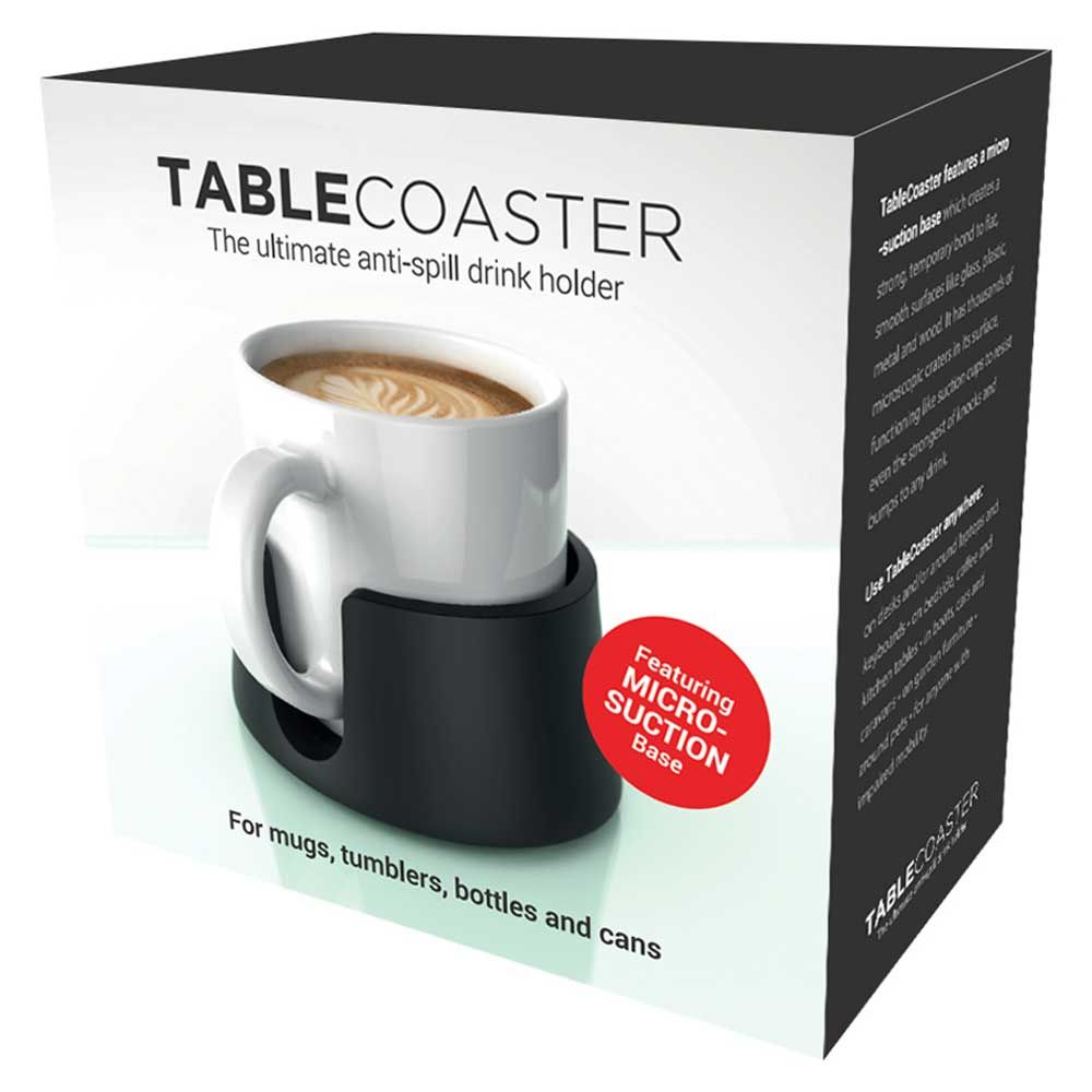 TableCoaster - Anti-Spill Drink Holder - Jet Black