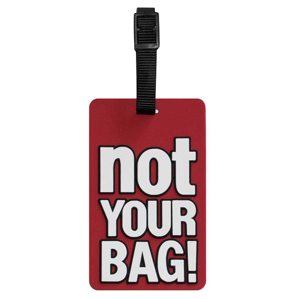 تانغوتاغ- شارة أمتعة Not Your Bag - أحمر