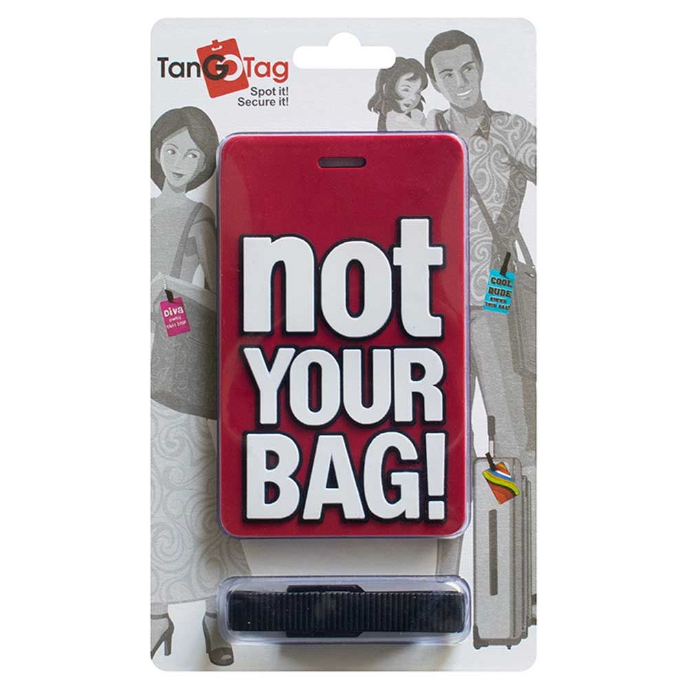 تانغوتاغ- شارة أمتعة Not Your Bag - أحمر