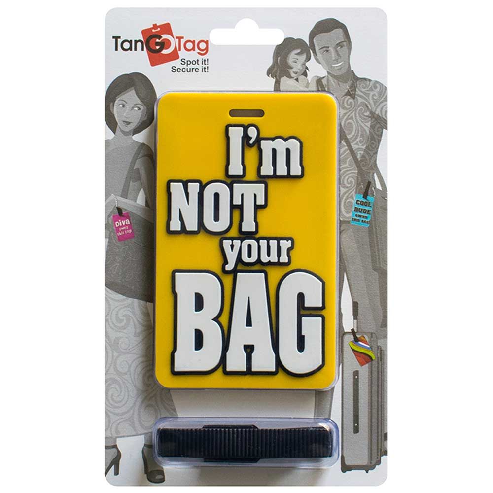 تانغوتاغ- شارة أمتعة Im Not Your Bag - أصفر