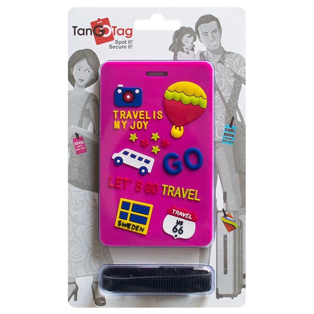 TangoTag - Luggage Tag Travel Is My Joy! - Pink