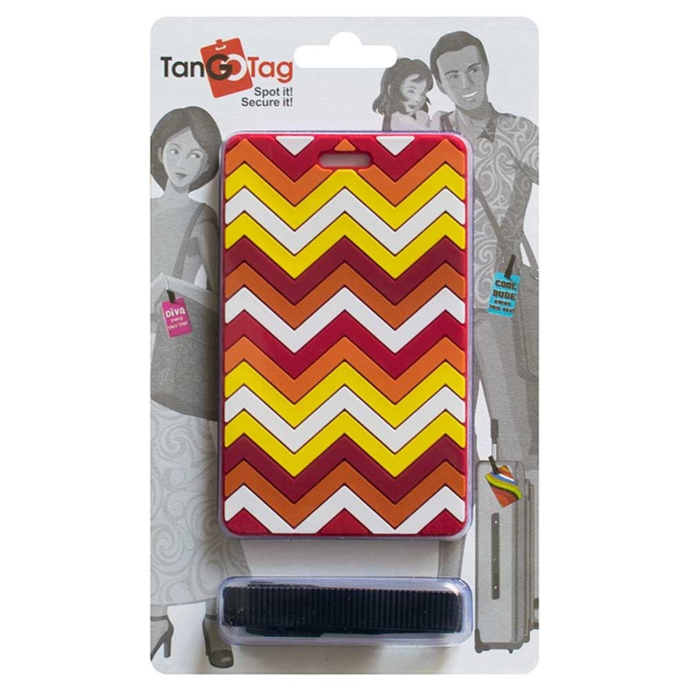 TangoTag - Luggage Tag Zigzag - Yellow & Red