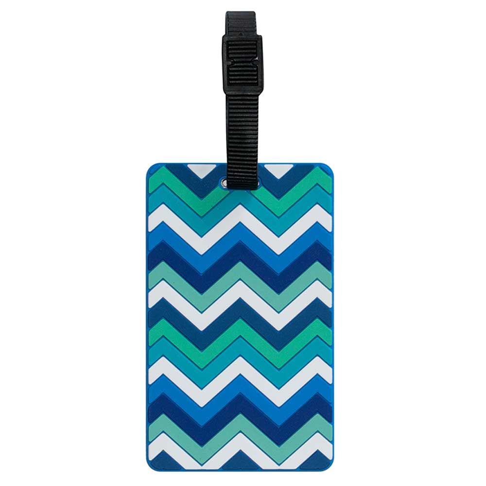 TangoTag - Luggage Tag Zigzag - Blue