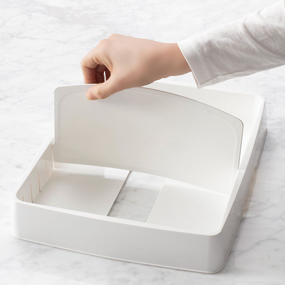 YouCopia - Food Container Lid Organizer Large w/Tall - White