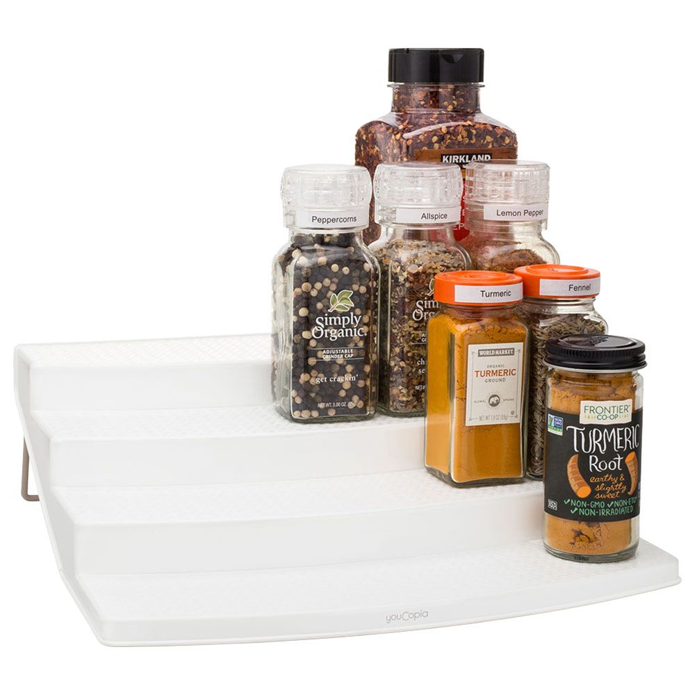 YouCopia - Shelfstep 24 Bottles Spice Rack Organizer - White