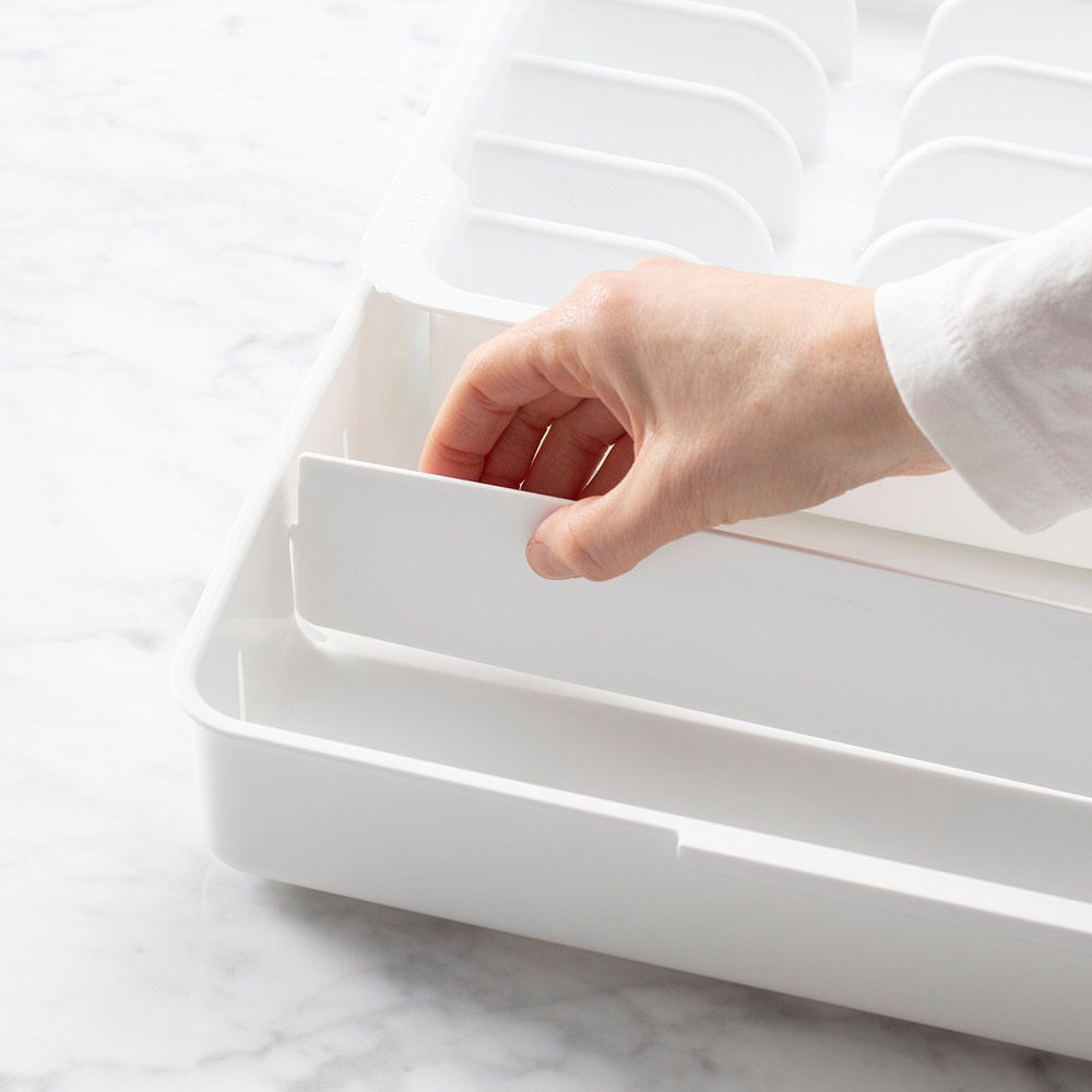 YouCopia - DrawerFit Expandable Utensil Tray - White