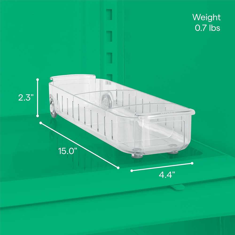 YouCopia - RollOut Fridge Clear Caddy 4" Wide