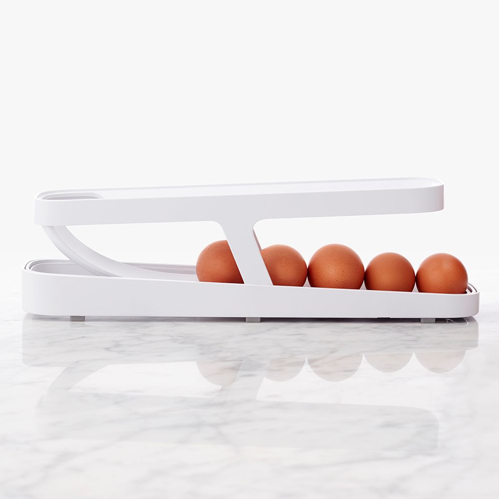 Youcopia - Rolldown Refrigerator Egg Dispenser - White