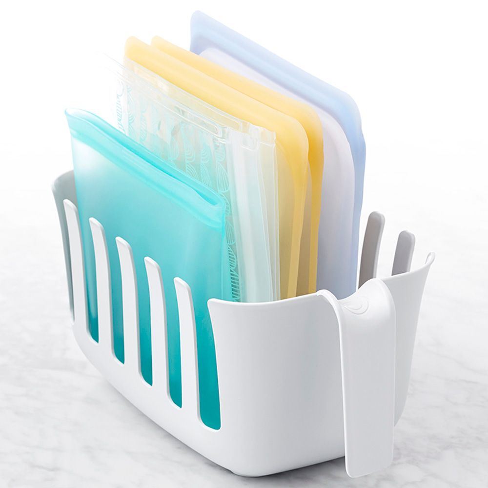 Youcopia - Dry+Store Reusable Silicone Bag Storage Rack - White