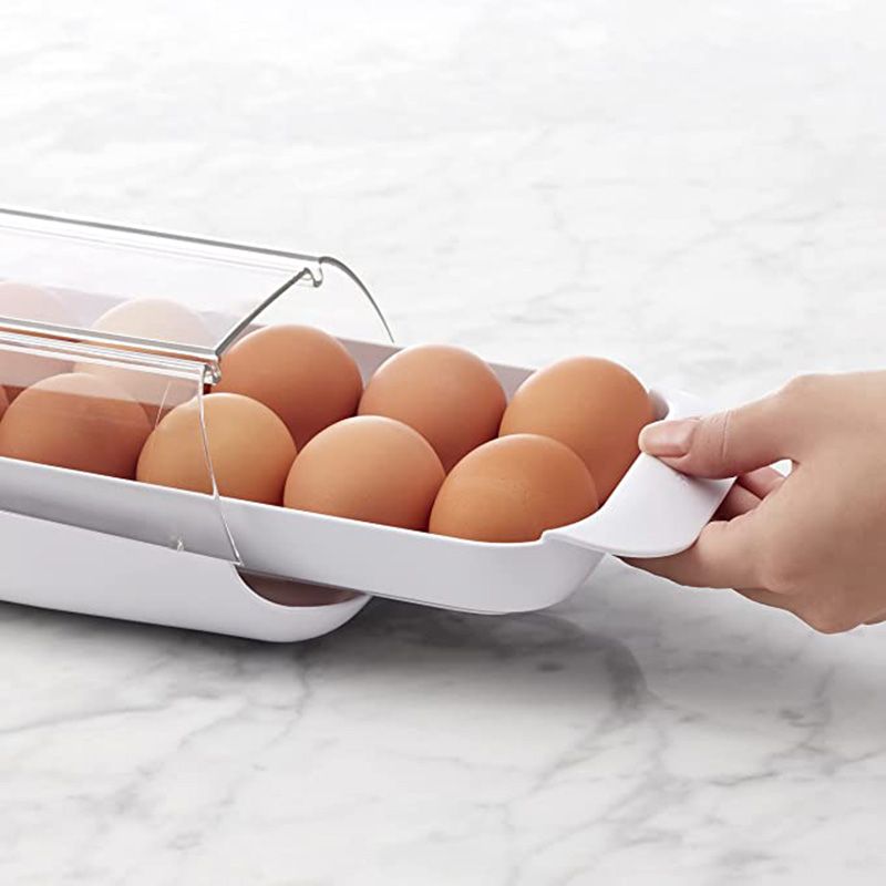 YouCopia - FridgeView Rolling Egg Holder - White