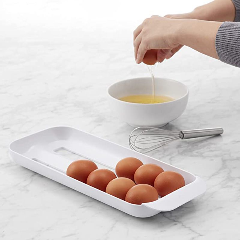 YouCopia - FridgeView Rolling Egg Holder - White