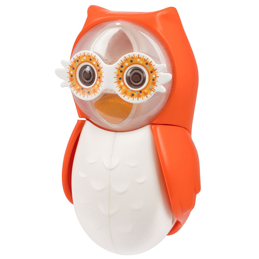 Flipper - Owl Hearty Toothbrush Holder With Timer - Orange