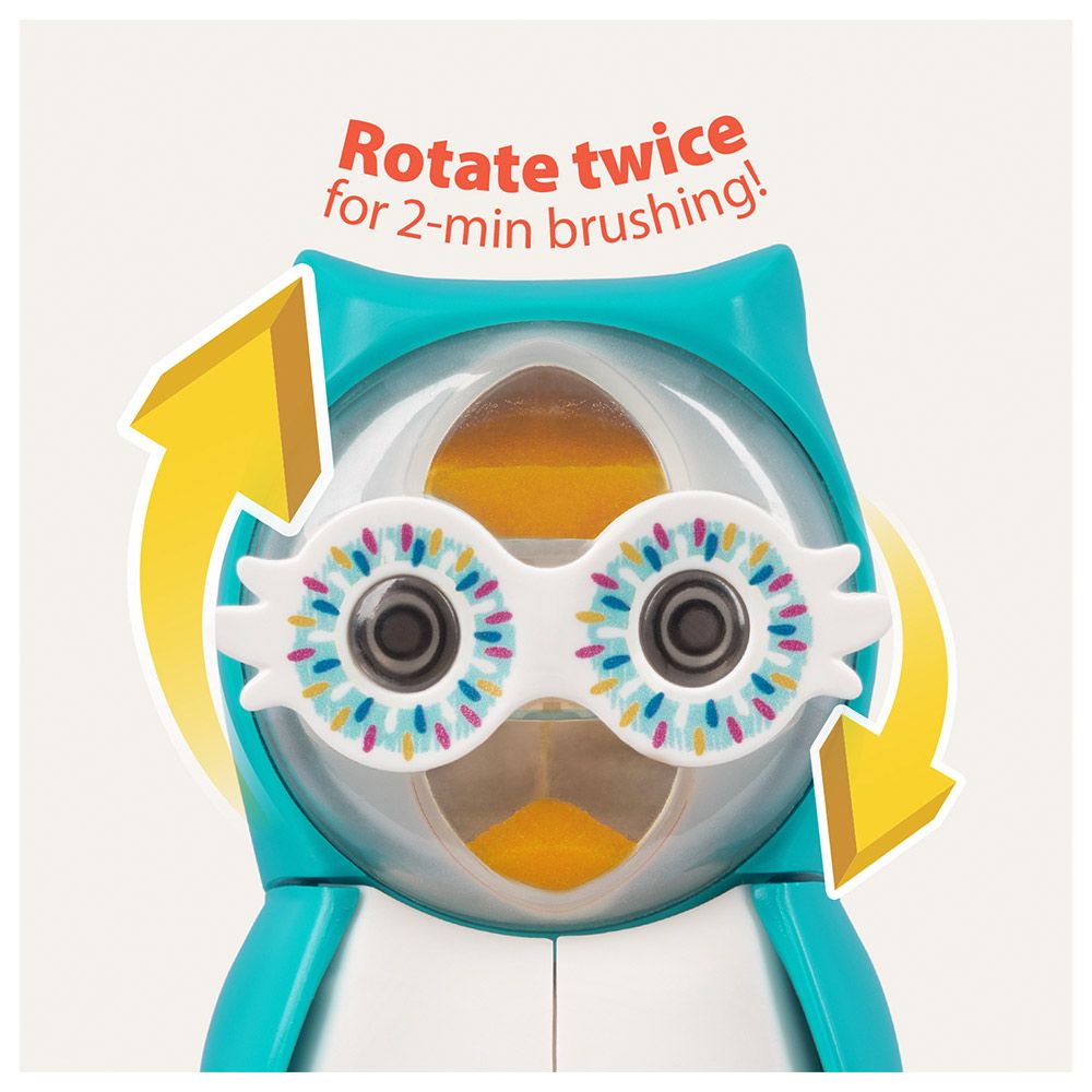 Flipper - Owl Smarty Toothbrush Holder With Timer - Blue