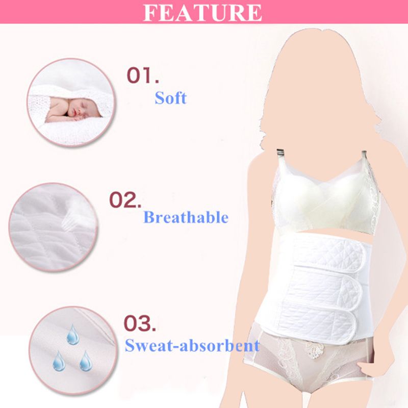 Blooming Blossom - Breathable Postpartum Abdominal Belt - White (Exclusive)