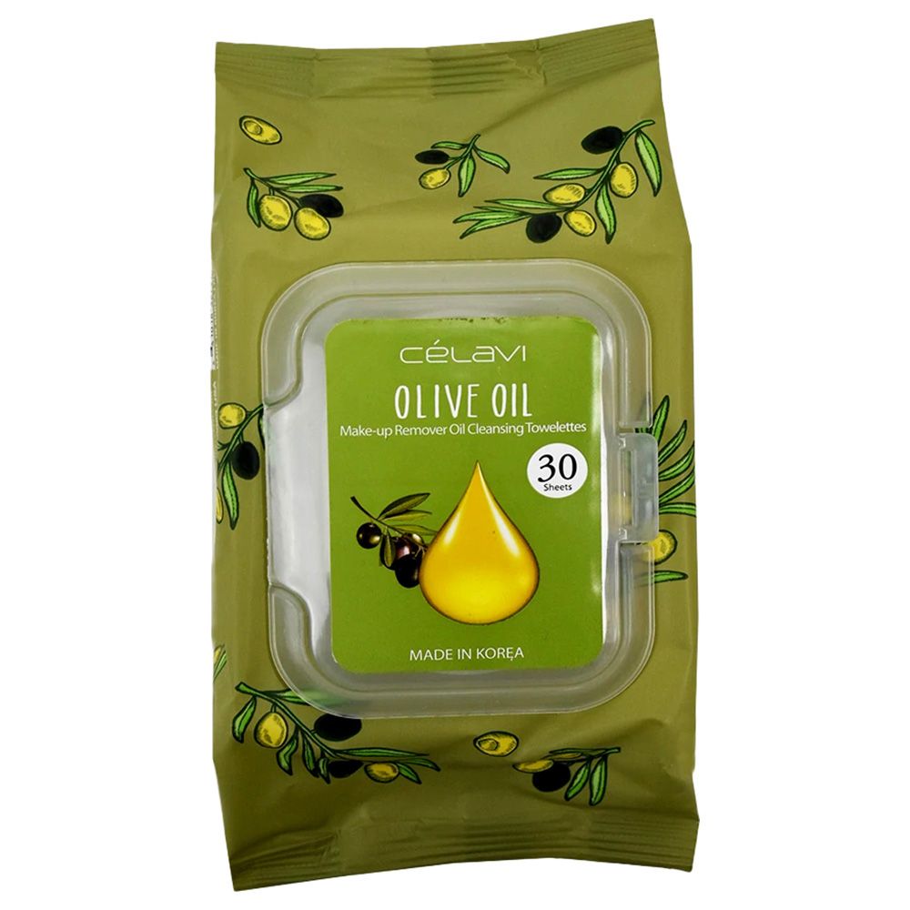 Celavi - Makeup Remover Oil Cleansing Towelettes - Olive Oil - 30pcs