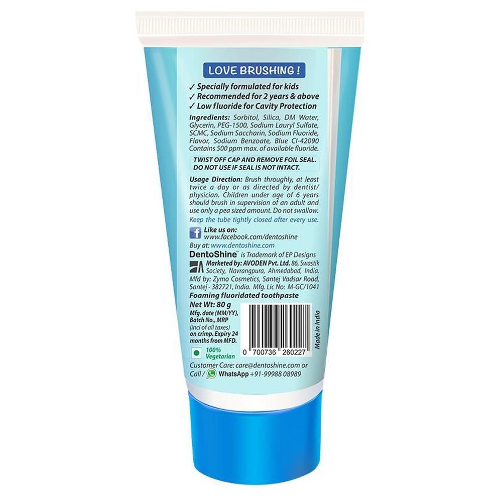 Dentoshine - Kids Gel Toothpaste - 80g - Bubble Gum