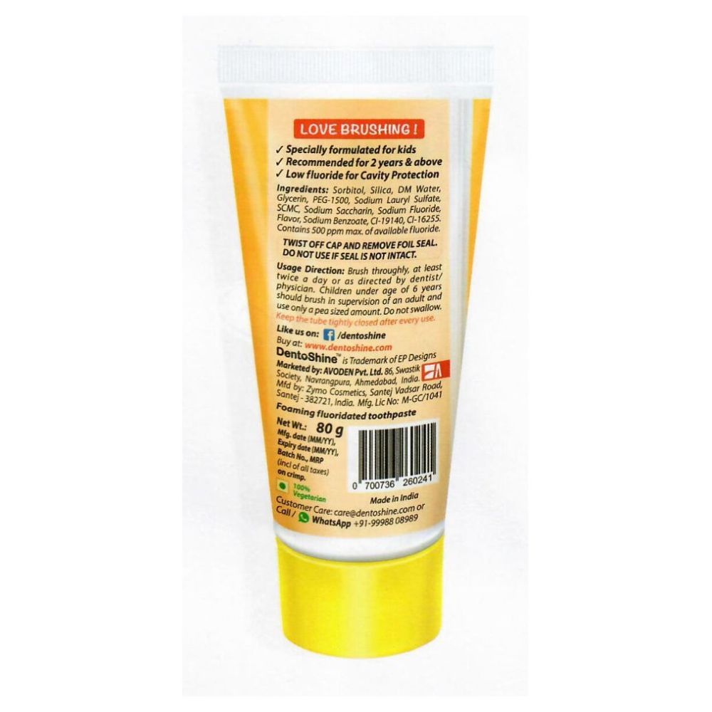 Dentoshine - Kids Gel Toothpaste - 80g - Mango