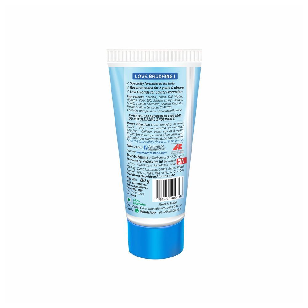 Dentoshine - Kids Doraemon Gel Toothpaste - 80g - Bubblegum