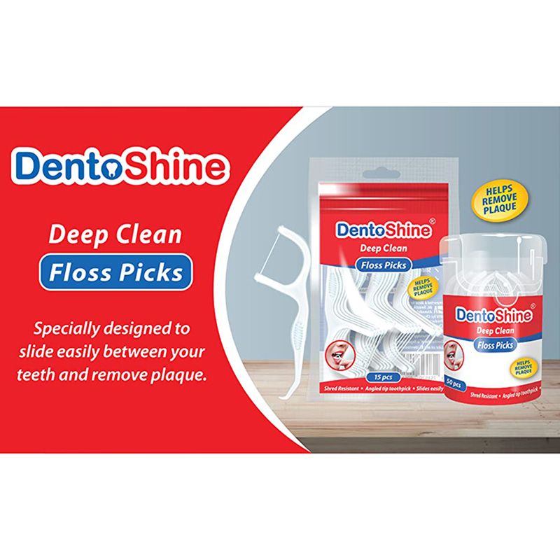 DentoShine - Floss Picks Pack Of 12 15Pcs