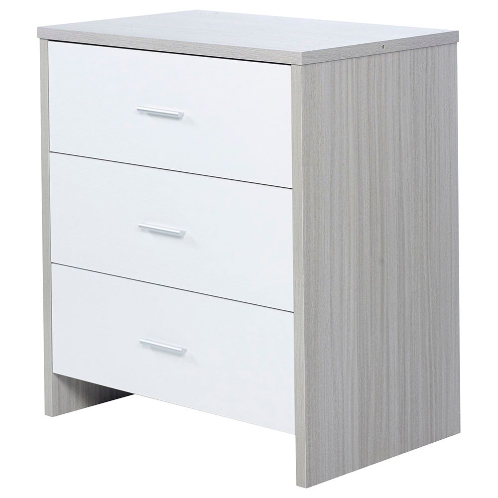 Ickle Bubba - Pembrey Chest of Drawers and Changer - Ash Grey & White (Exclusive)