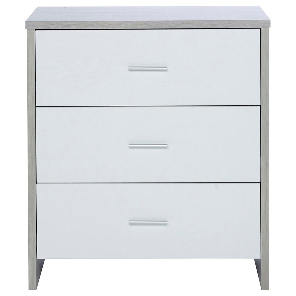 Ickle Bubba - Pembrey Chest of Drawers and Changer - Ash Grey & White (Exclusive)