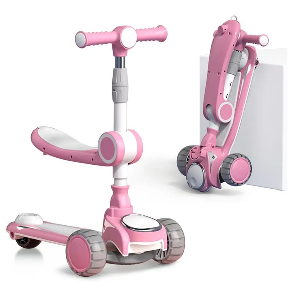 Pikkaboo - Mini Rider Led Light Scooter w/ Music - Pink