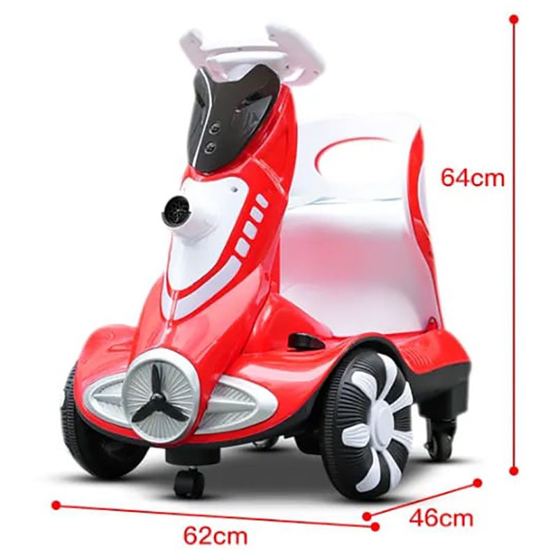 Pikkaboo - Toddler Four-Wheel Lights & Bubbles Electric Scooter - Red