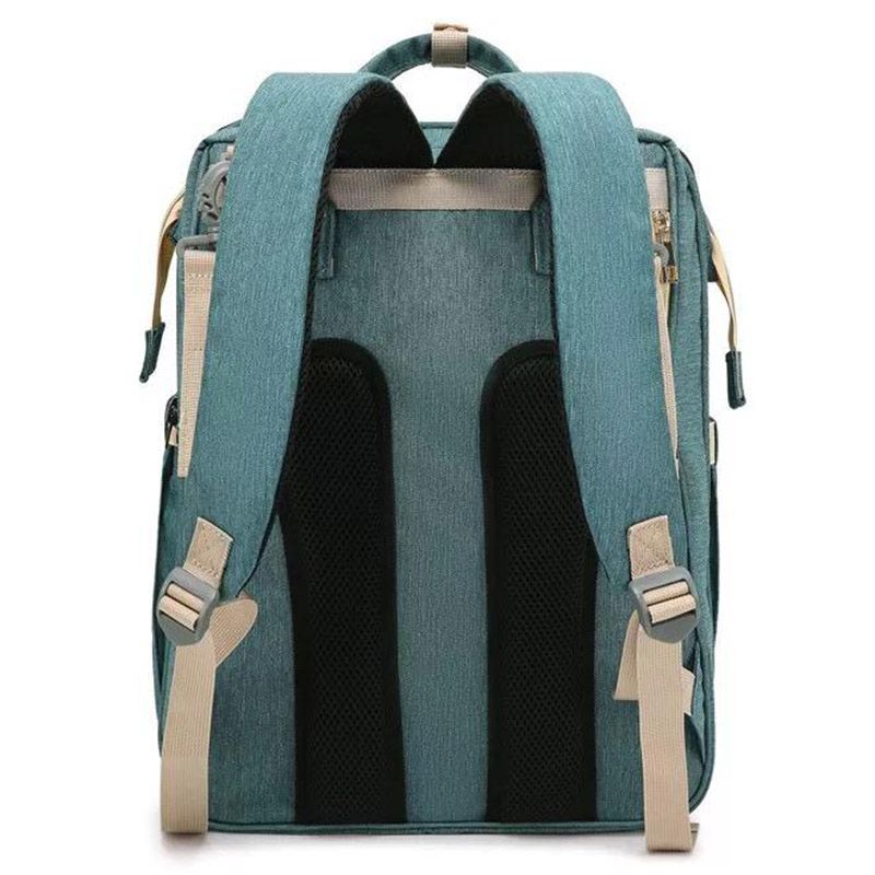 Pikkaboo 4in1 Diaper Bag with Changing Station/Crib -Teal Green