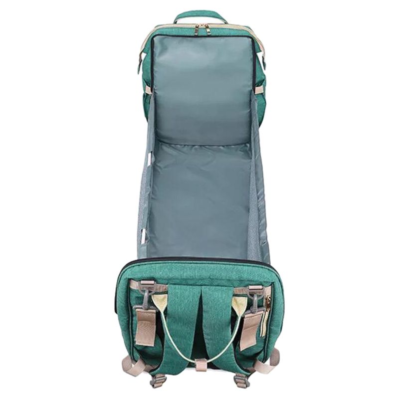 Pikkaboo 4in1 Diaper Bag with Changing Station/Crib -Teal Green