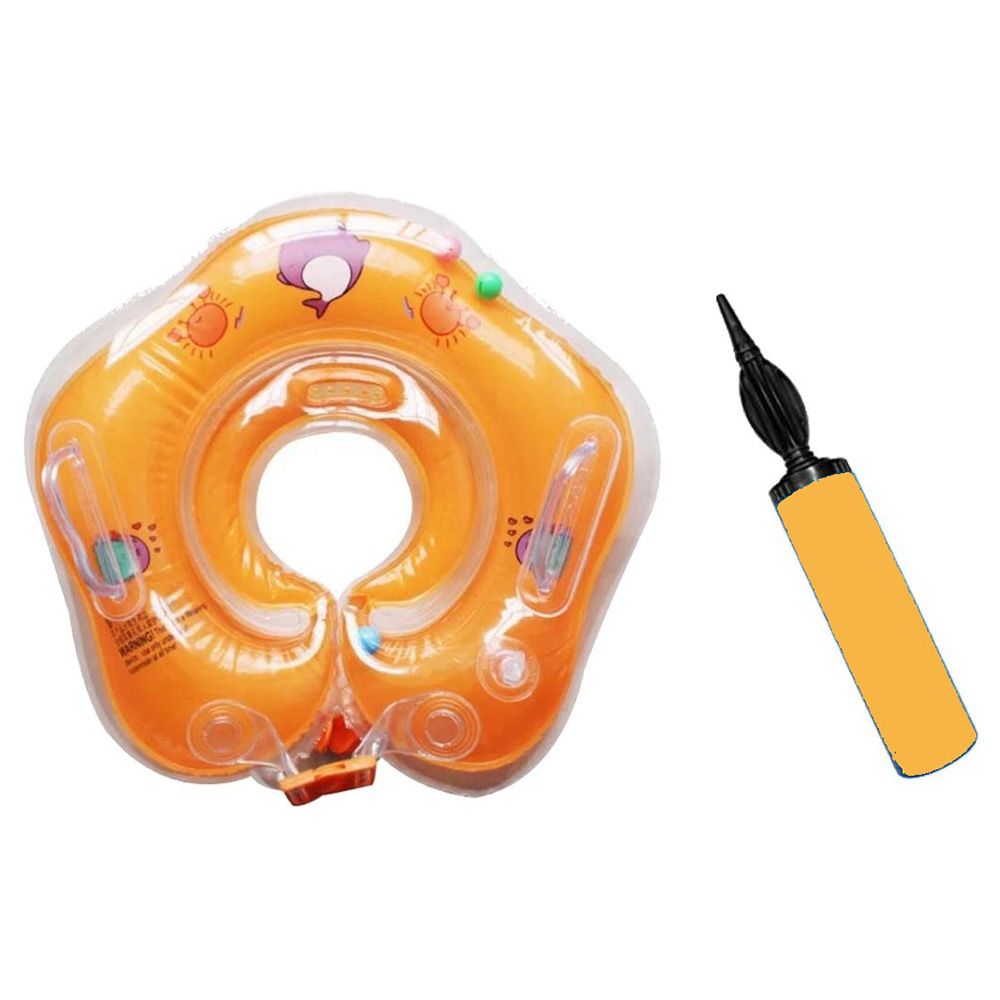 Pikkaboo - Iswimsafe Infant Neck Floater Orange W/ Inflate