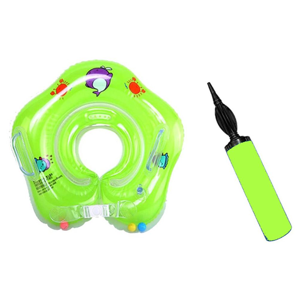 Pikkaboo - Iswimsafe Infant Neck Floater Green With Inflate