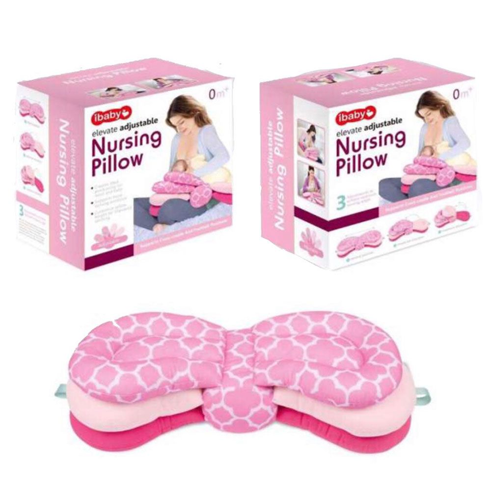 iBABY - 3-in-1 Adjustable Nursing Pillow - Pink