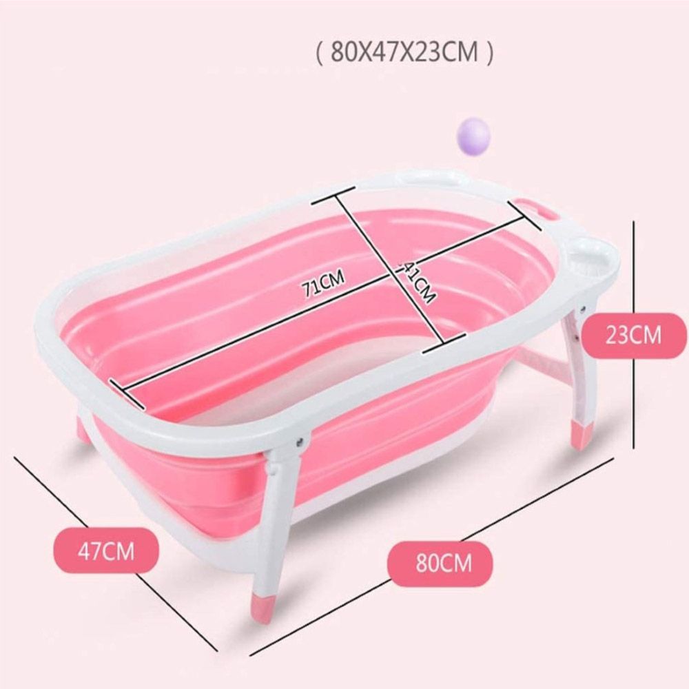 Pikkaboo - Baby Foldable Portable Non-Slip Bath Tub - Pink