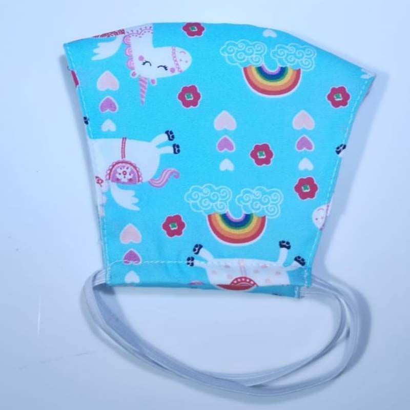 Pikkaboo Washable Mask - Unicorn Blue