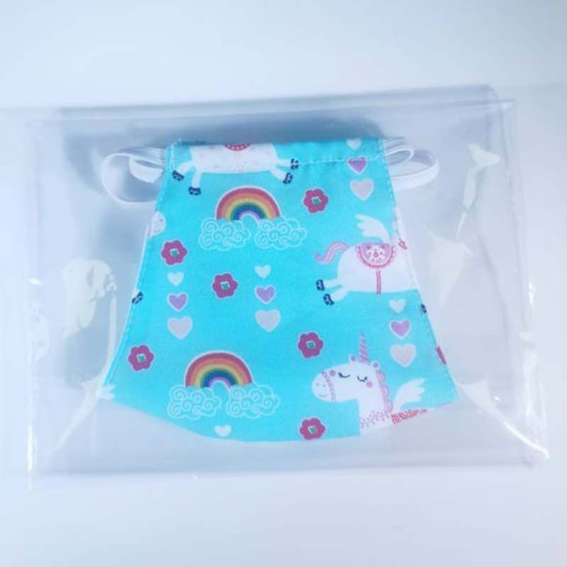 Pikkaboo Washable Mask - Unicorn Blue