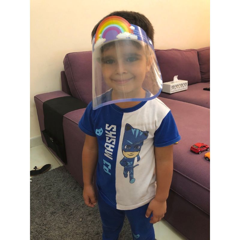 Pikkaboo Kids Protective Face Shield + Elastic Band Rainbow